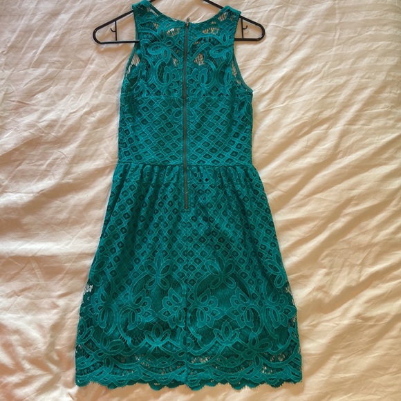 XHILARATION Sleeveless lace dress with zippered back green SMALL - Picture 11 of 12